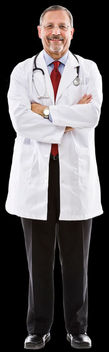 Doctor in white coat
